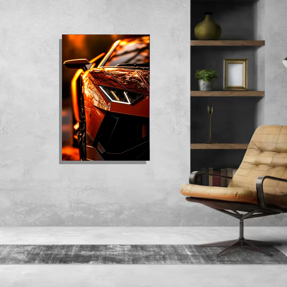 Djane Studio Neon Wall Frame | Acrylic Neon Car Frame for Living Room, Bedroom, Office & Gaming Room | Modern Home Décor | Pack of 1 | Size 12x18 Inch